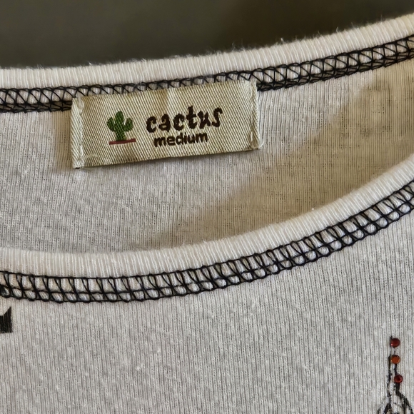 Size Medium Cactus Brand Paris, France Long Sleeve Tshirt - Picture 3 of 3